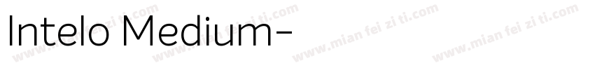 Intelo Medium字体转换